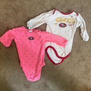 Baby Forty-Niners Onesies 6-12 Months